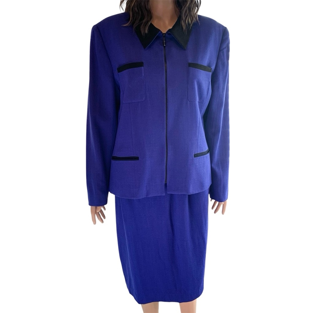 Vintage Morgan Miller Blue Skirt Suit